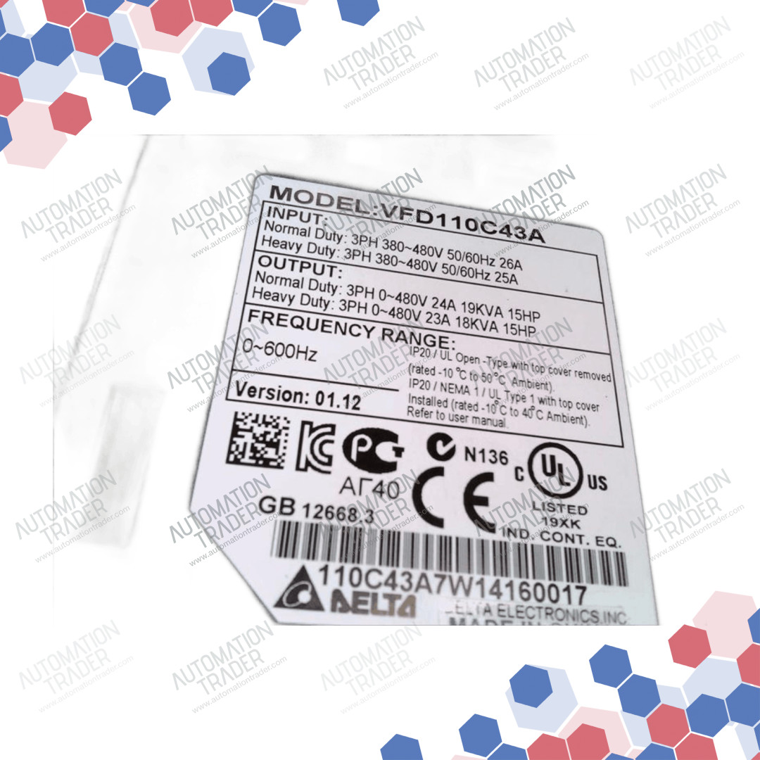 Miniatura produktu: Delta Group Electronics VFD110C43A vfd110c43a, 2