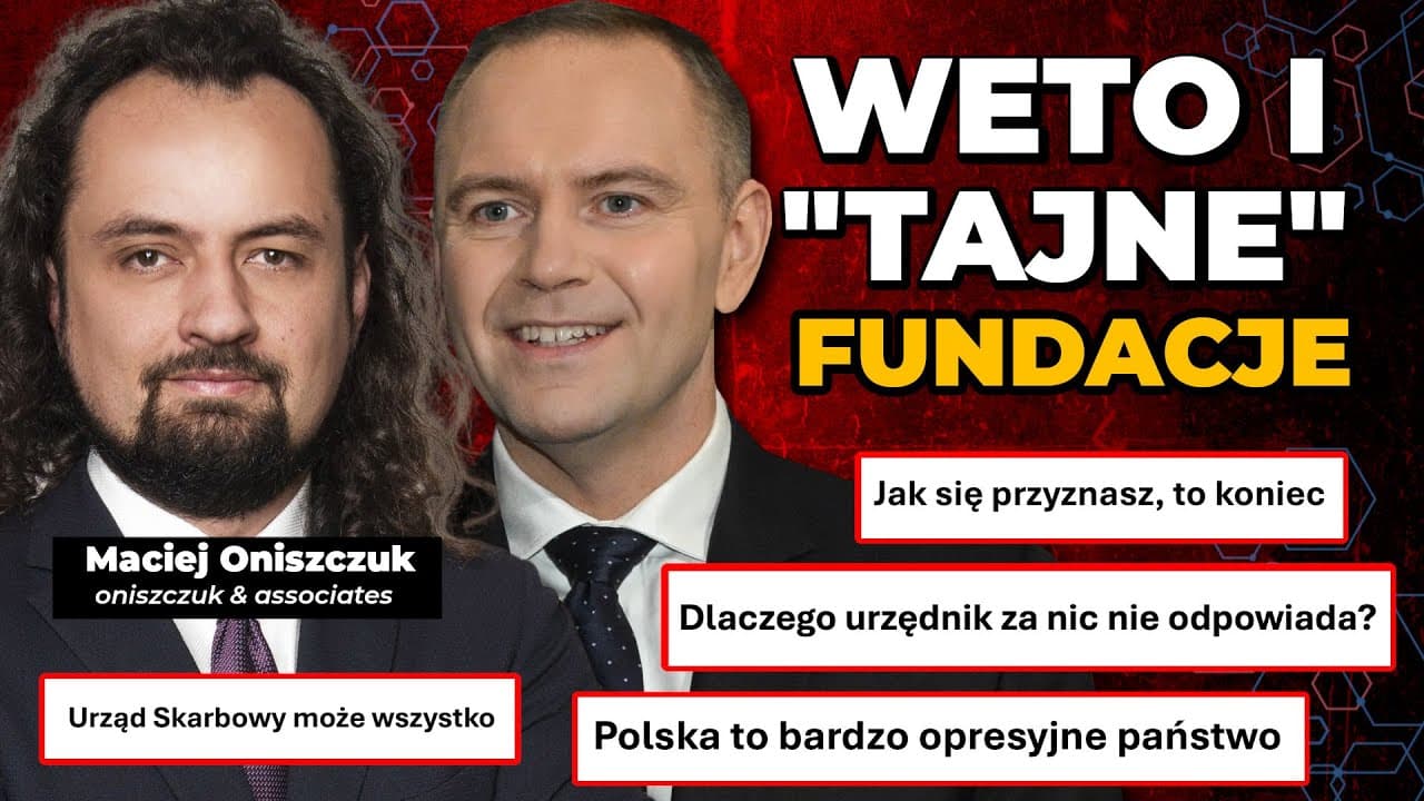 WETO I "TAJNE" FUNDACJE. Maciej Oniszczuk: Zabrzmiało to tak, że NAJBOGATSI NIE PŁACĄ PODATKÓW