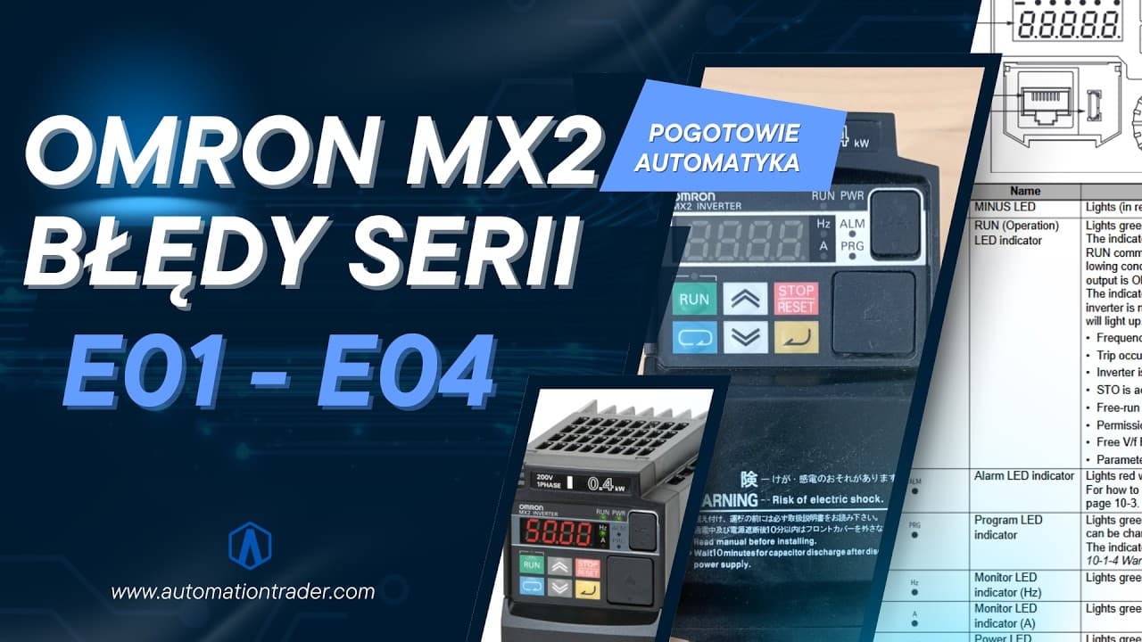 Pogotowie Automatyka: Omron MX2 - błędy serii E01 - E04